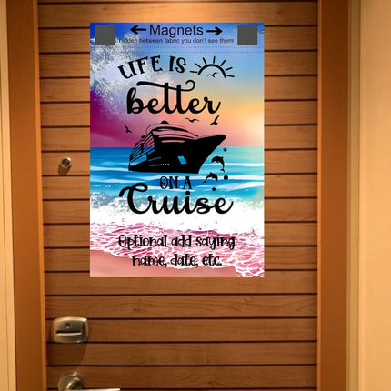 Custom magnetic Cruise Ship door flag banner