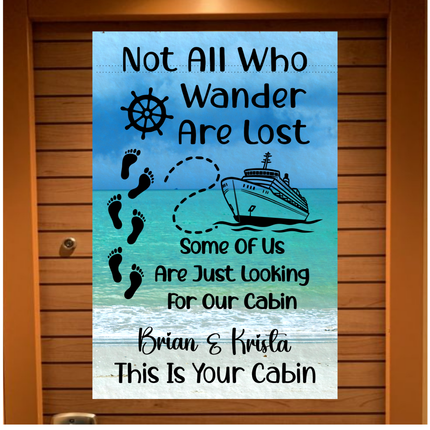 Funny Cruise Door Decor, Personalized Stateroom Magnetic Banner, Cruiser Humor Gift
