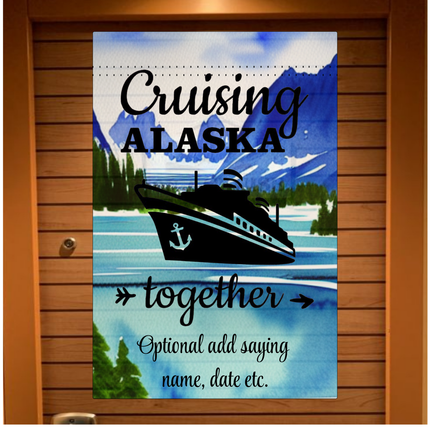 Personalized Alaska Cruise Door Decor, Custom Magnetic Stateroom Banner, Gift for Cruiser