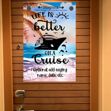 Cruise Ship Door Decoration, Magnetic Cruise Ship Banner, Find Your Stateroom Cruise Door