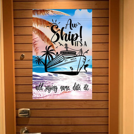 Cruise Ship Door Decoration, Magnetic Cruise Ship Banner, Find Your Stateroom Cruise Door