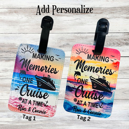 Personalization options for cruise ship luggage tags
