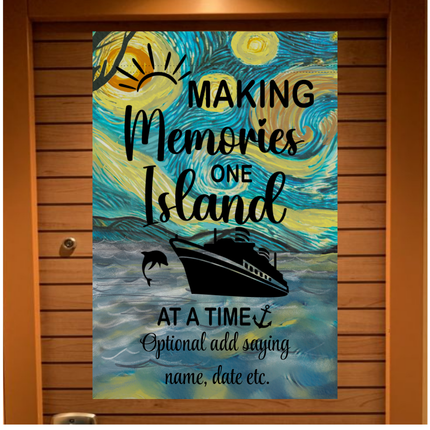 Magnetic Cruise Ship Door Decoration Banner | Starry Night Cruise Door Magnet Sign – Personalized Custom Stateroom Door Decoration