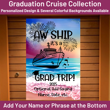 Cruise Door Decoration, Graduation Cruise, Personalized Cruise Door Sign, Magnetic Cruise Banner