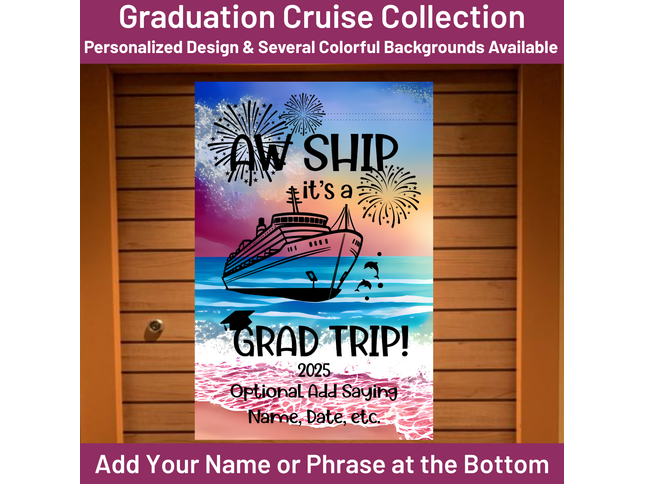 Cruise Door Decoration, Graduation Cruise, Personalized Cruise Door Sign, Magnetic Cruise Banner