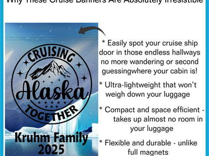 Alaska Cruise Decoration, Magnetic Cruise Decoration, Cruising Alaska Door Sign