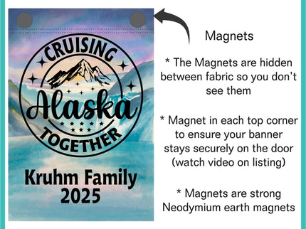 Alaska Cruise Decoration, Magnetic Cruise Decoration, Cruising Alaska Door Sign