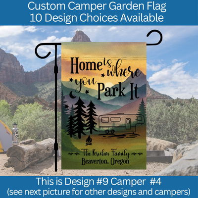 Camper Garden Flag, Custom Campsite outdoor decoration, Gift for Camper, Personalized Camping Sign, Campfire Sign (Copy)