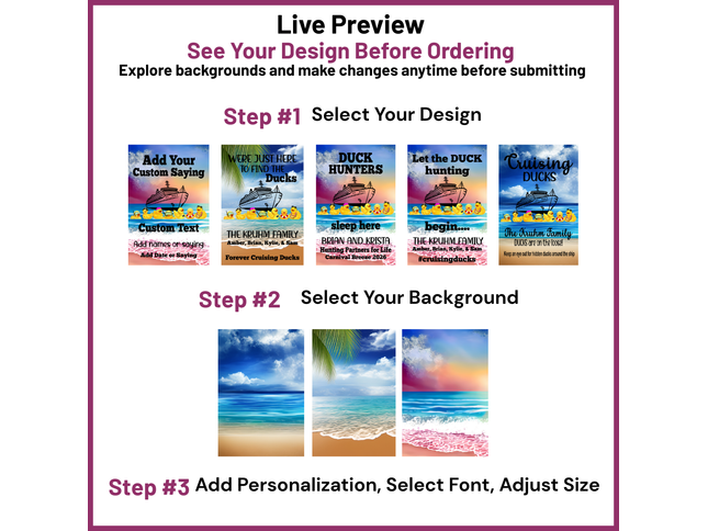 Personalized Cruising Duck Banner, Gift for Cruisers, Magnetic Cruise Banner, Cruise Magnet, Family Cruise