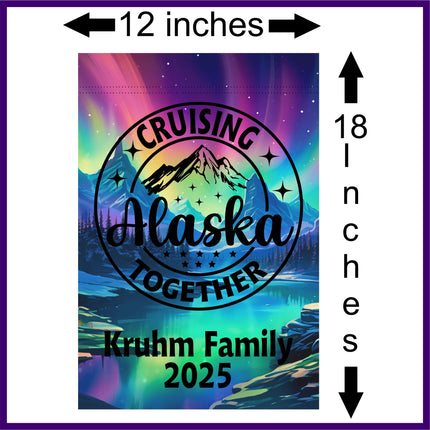 Alaskan cruise door decor, personalized cruise ship door magnetic banner, cruising Alaska together