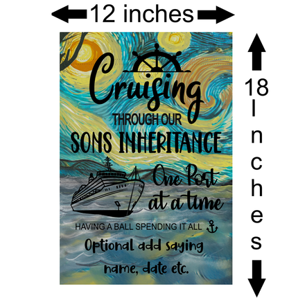 Magnetic Cruise Ship Door Decoration Banner | Starry Night Cruise Door Magnet Sign – Personalized Custom Stateroom Door Decoration