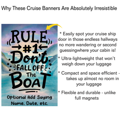 Cruise Ship Door Decoration, Magnetic Cruise Ship Banner, Find Your Stateroom Cruise Door