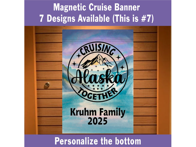 Cruise Decoration, Cruise Door Magnetic Decor, Magnetic Cruising Alaska Banner, Cruise Sign,  Girls Trip