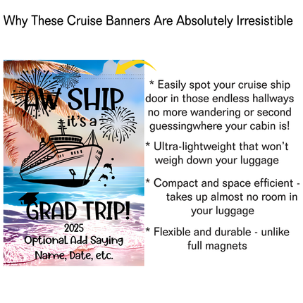 Cruise Door Decoration, Graduation Cruise, Personalized Cruise Door Sign, Magnetic Cruise Banner