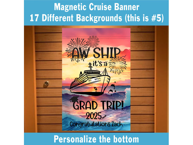 Cruise Door Decoration, Graduation Cruise, Personalized Cruise Door Sign, Magnetic Cruise Banner