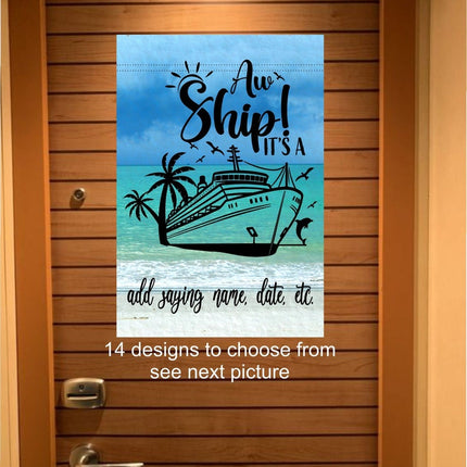 Custom magnetic Cruise Ship door flag banner