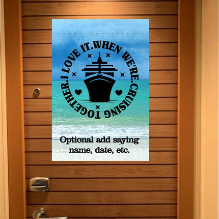 Custom magnetic Cruise Ship door flag banner