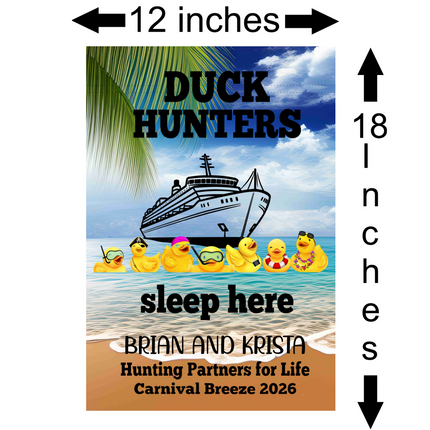 Cruise Door Decoration, Cruising Duck Hunter Magnetic Banner, Magnet sign, Family Cruise Activity, Cruiser Gift
