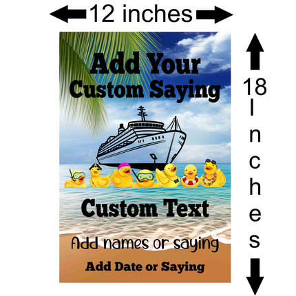 Personalized Cruising Duck Banner, Gift for Cruisers, Magnetic Cruise Banner, Cruise Magnet, Family Cruise