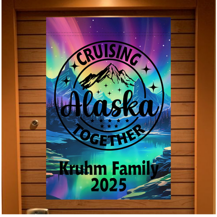 Personalized Alaska Cruise Door Decor, Custom Magnetic Stateroom Banner, Gift for Cruiser