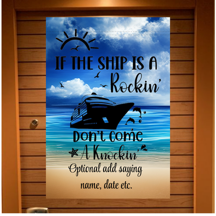 Funny Cruise Door Decor, Personalized Stateroom Magnetic Banner, Cruiser Humor Gift