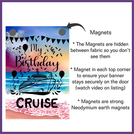 Custom magnetic Cruise Ship door flag banner