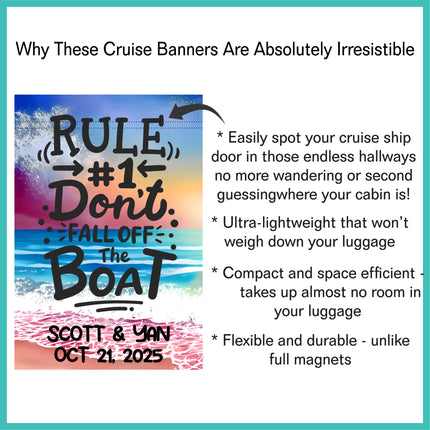 Custom magnetic Cruise Ship door flag banner
