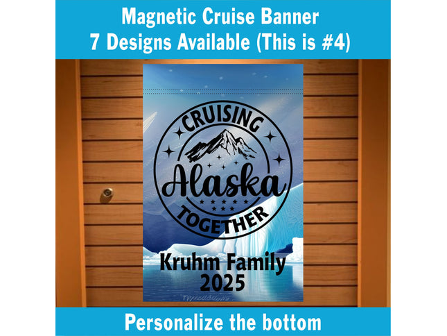 Cruise Door Decoration, Magnetic Cruise Flag Banner, Cruising Alaska, Anniversary Trip, Graduation