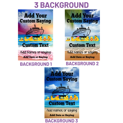 Personalized Cruising Duck Banner, Gift for Cruisers, Magnetic Cruise Banner, Cruise Magnet, Family Cruise