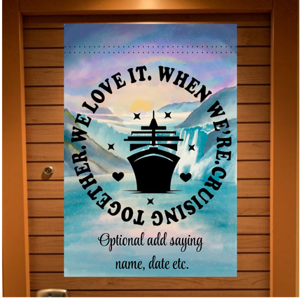 Personalized Family Cruise Door Decor, Stateroom Magnetic Banner, Vacation Gift for Cruiser