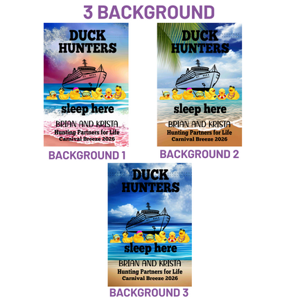 Cruise Door Decoration, Cruising Duck Hunter Magnetic Banner, Magnet sign, Family Cruise Activity, Cruiser Gift