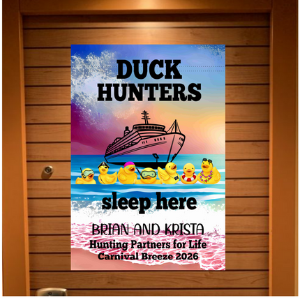 Cruise Door Decoration, Cruising Duck Hunter Magnetic Banner, Magnet sign, Family Cruise Activity, Cruiser Gift