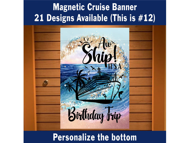 Cruise Ship Door Decoration, Cruise Door Sign Decor, Cruise Essentials, Magnetic Cruise Banner, Cruise Ship Decor, Cruise Sign, Birthday Cruise, Family Cruise, Babymoon Cruise