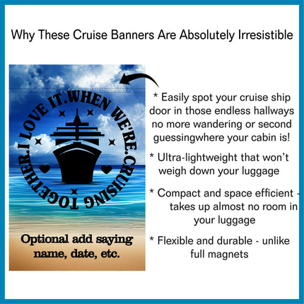 Cruise Door Decoration, Family Cruise, Gift For Cruiser, Magnetic Cruise Ship Door Banner, Girls Trip, Anniversary Cruise