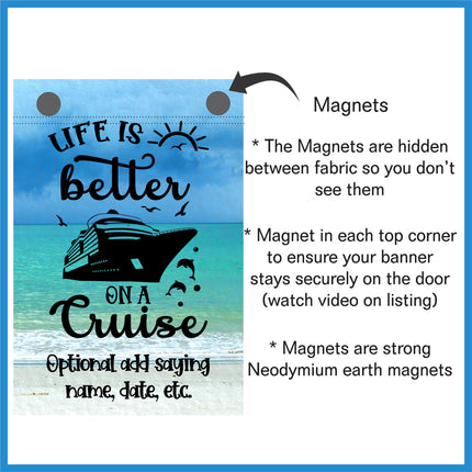 Custom magnetic Cruise Ship door flag banner