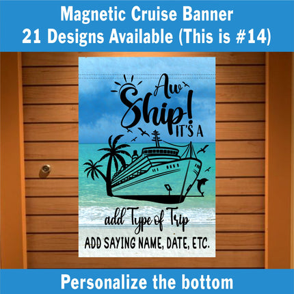 Custom magnetic Cruise Ship door flag banner