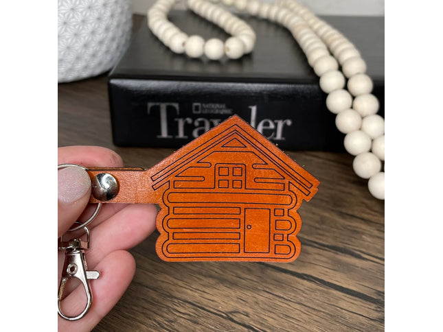 Cabin leather keychain