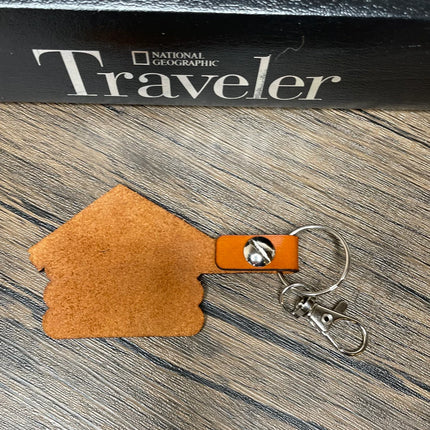 Cabin leather keychain