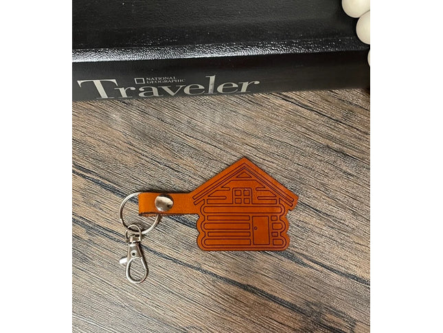 Cabin leather keychain