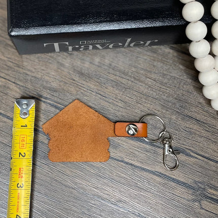 Cabin leather keychain