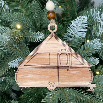 Class A Frame popup Camper Holiday tree ornament