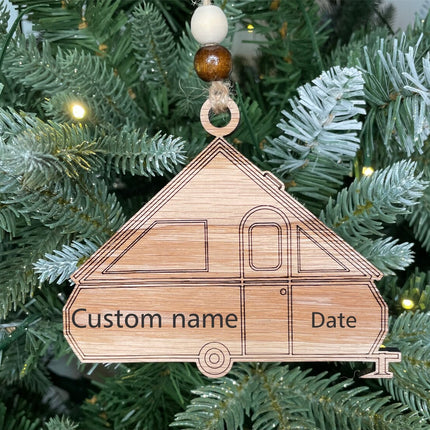 Class A Frame popup Camper Holiday tree ornament