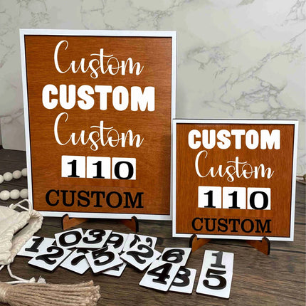 Custom countdown wood sign