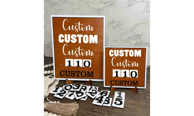Custom countdown wood sign