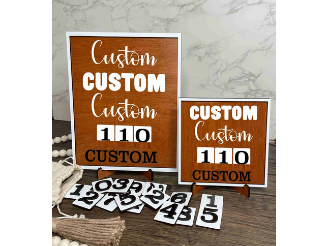 Custom countdown wood sign