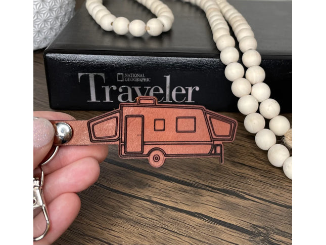 Hybrid Trailer leather keychain