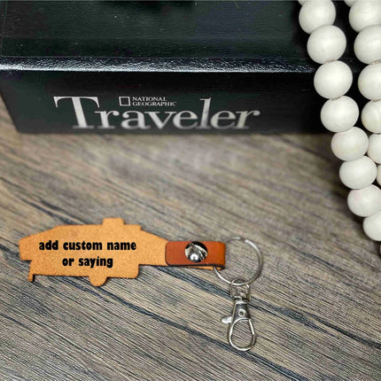 Hybrid Trailer leather keychain