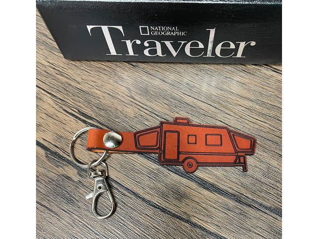 Hybrid Trailer leather keychain