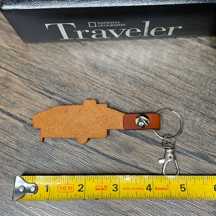 Hybrid Trailer leather keychain
