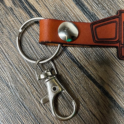 Hybrid Trailer leather keychain